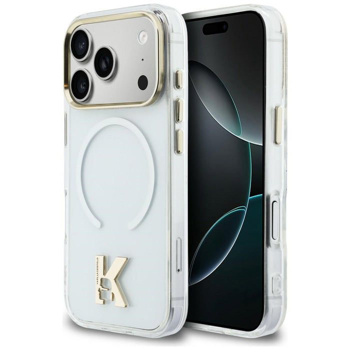 Кейс Karl Lagerfeld IML K Head Logo MagSafe за iPhone 17 Pro Max - прозрачен