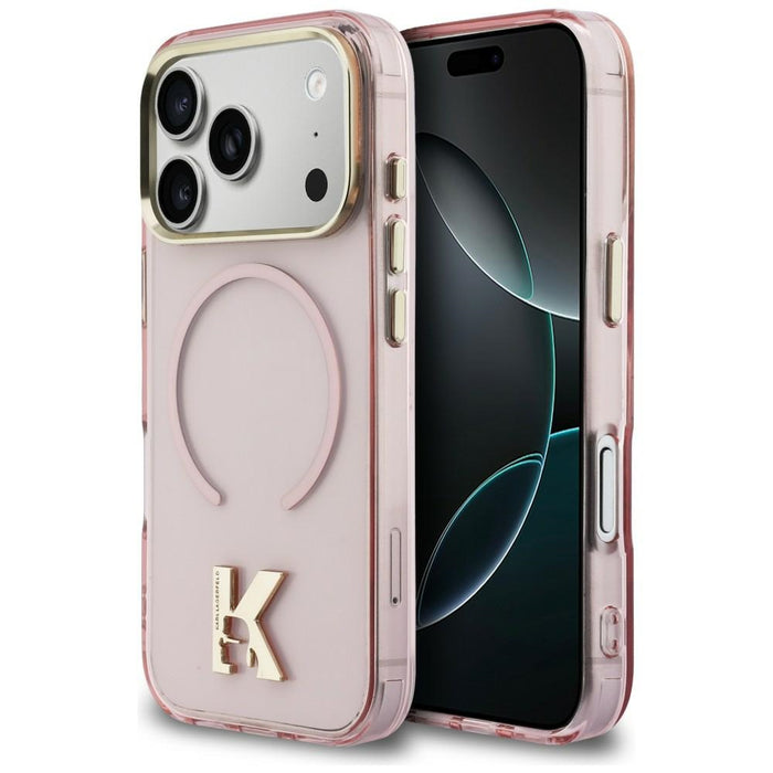 Кейс Karl Lagerfeld IML K Head Logo MagSafe за iPhone 17 Pro Max - розов
