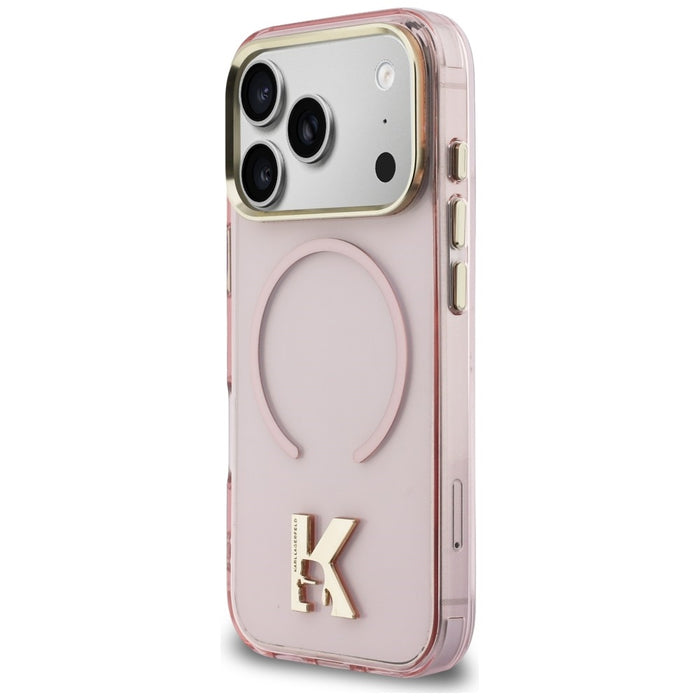 Кейс Karl Lagerfeld IML K Head Logo MagSafe за iPhone 17 Pro Max - розов
