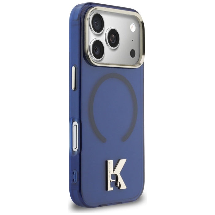 Кейс Karl Lagerfeld IML K Head Logo MagSafe за iPhone 17 Pro - син