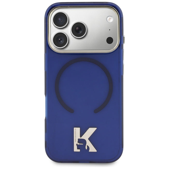 Кейс Karl Lagerfeld IML K Head Logo MagSafe за iPhone 17 Pro - син
