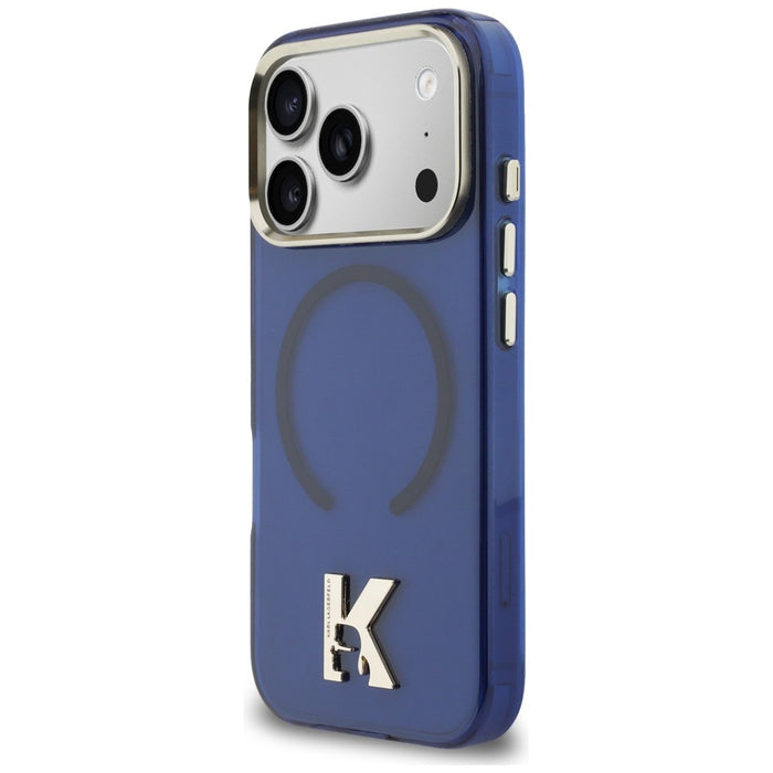 Кейс Karl Lagerfeld IML K Head Logo MagSafe за iPhone 17 Pro - син