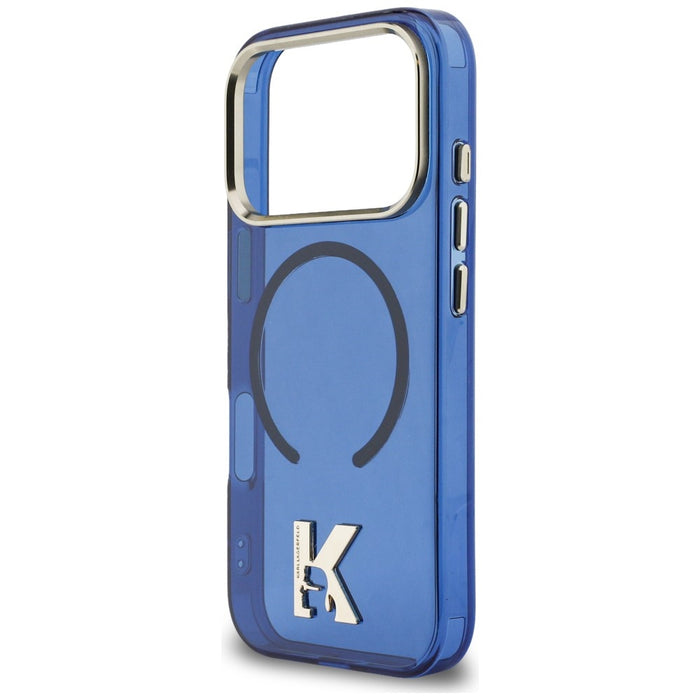 Кейс Karl Lagerfeld IML K Head Logo MagSafe за iPhone 17 Pro - син