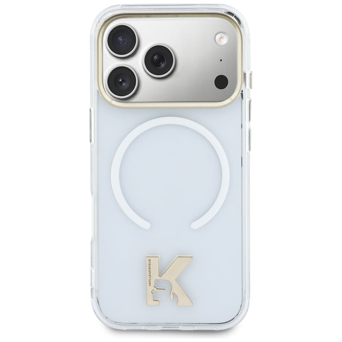 Кейс Karl Lagerfeld IML K Head Logo MagSafe за iPhone 17 Pro - прозрачен