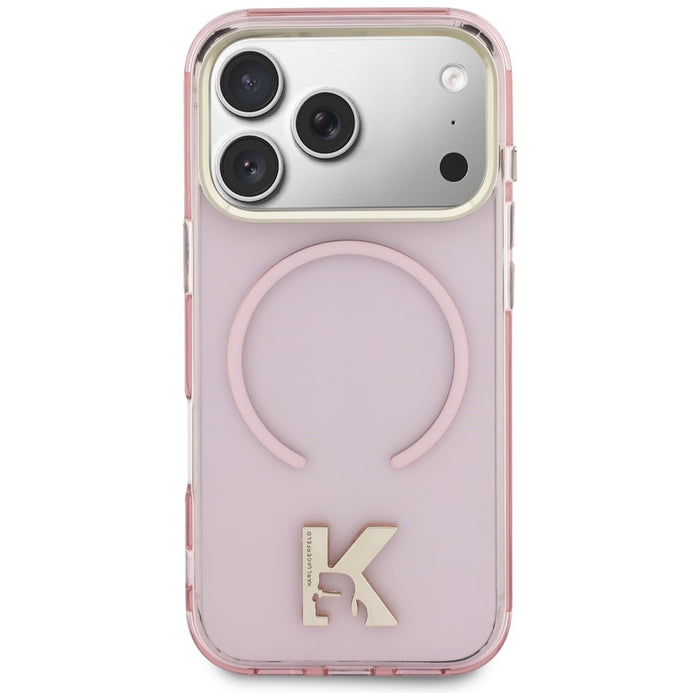 Кейс Karl Lagerfeld IML K Head Logo MagSafe за iPhone 17 Pro - розов