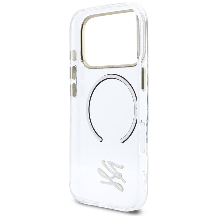 Кейс Karl Lagerfeld IML KL Script Logo MagSafe за iPhone 17 Pro - прозрачен