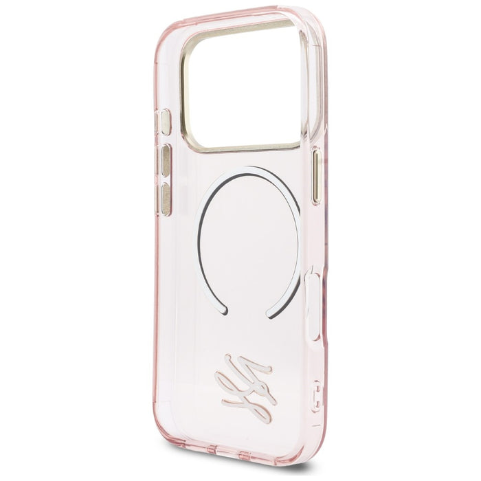 Кейс Karl Lagerfeld IML KL Script Logo MagSafe за iPhone 17 Pro - розов