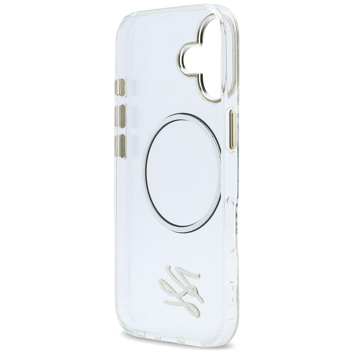 Кейс Karl Lagerfeld IML KL Script Logo MagSafe за iPhone 17 - прозрачен