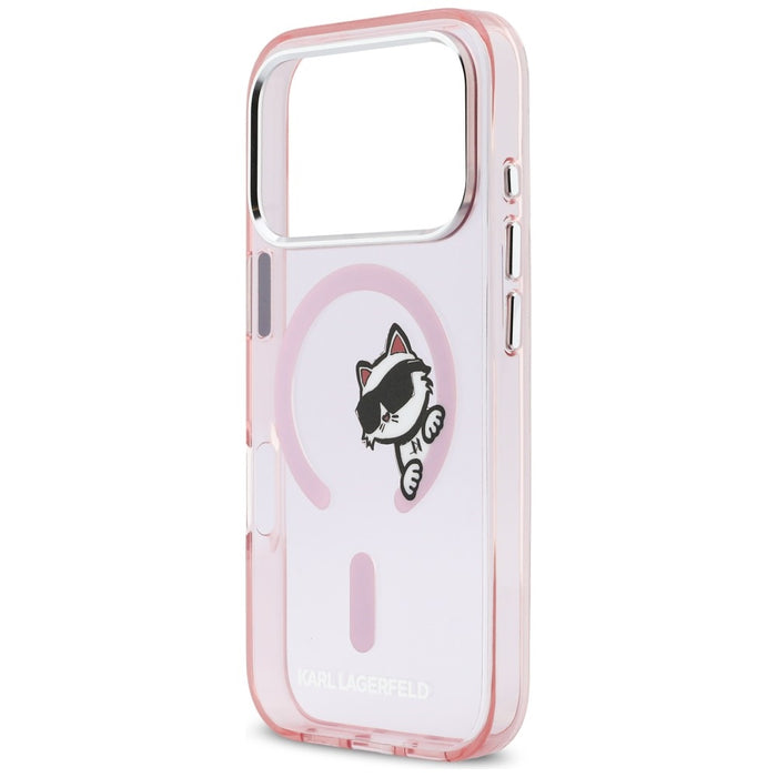 Кейс Karl Lagerfeld IML Peekaboo MagSafe за iPhone 17 Pro - розов