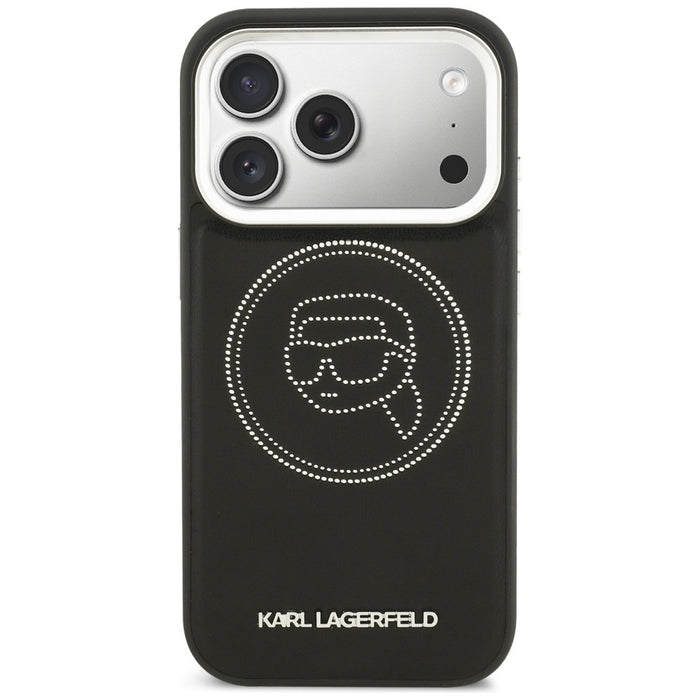 Кейс Karl Lagerfeld K Head Point Logo MagSafe за iPhone 17 Pro Max - черен
