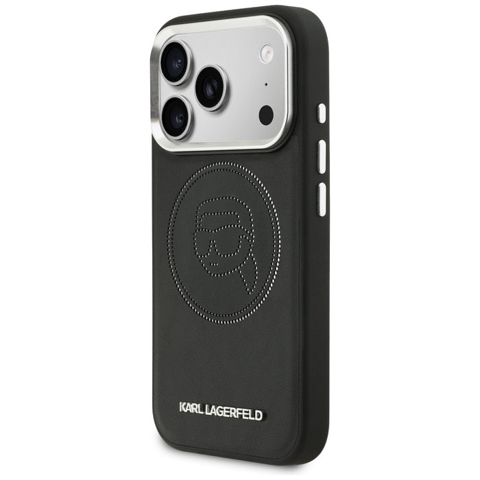 Кейс Karl Lagerfeld K Head Point Logo MagSafe за iPhone 17 Pro Max - черен