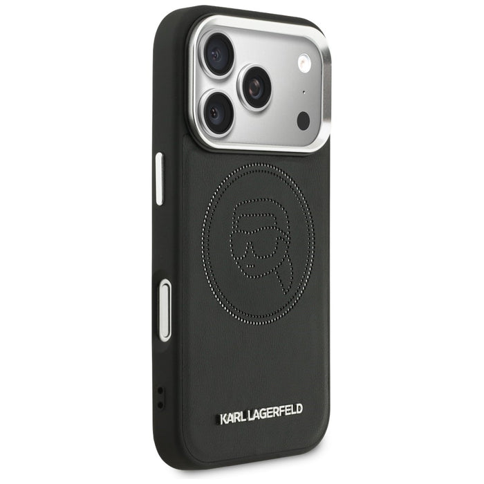 Кейс Karl Lagerfeld K Head Point Logo MagSafe за iPhone 17 Pro Max - черен
