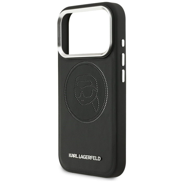 Кейс Karl Lagerfeld K Head Point Logo MagSafe за iPhone 17 Pro Max - черен