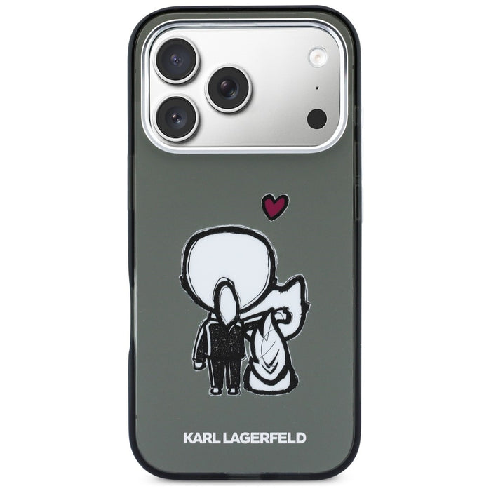 Кейс Karl Lagerfeld Karl & Choupette Back MagSafe за iPhone 17 Pro - черен