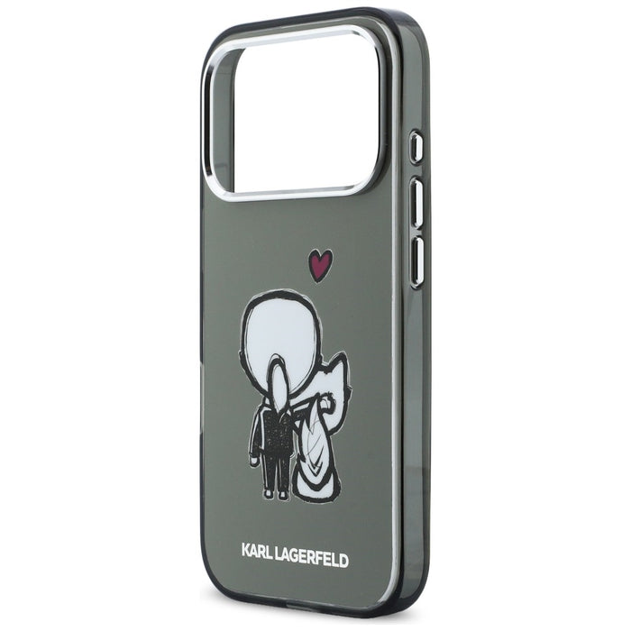 Кейс Karl Lagerfeld Karl & Choupette Back MagSafe за iPhone 17 Pro - черен