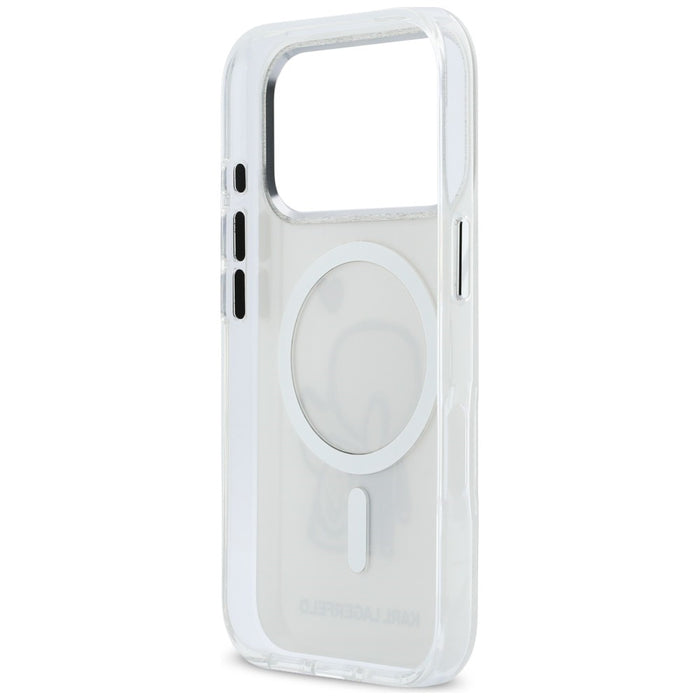 Кейс Karl Lagerfeld Karl & Choupette Back MagSafe за iPhone 17 Pro Max - прозрачен