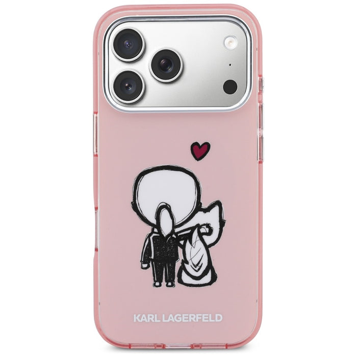 Кейс Karl Lagerfeld Karl & Choupette Back MagSafe за iPhone 17 Pro Max - розов
