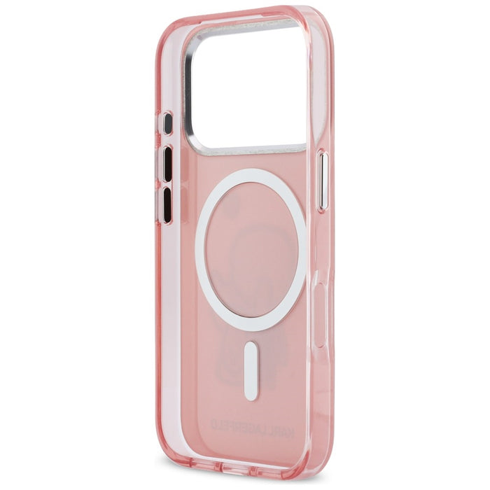 Кейс Karl Lagerfeld Karl & Choupette Back MagSafe за iPhone 17 Pro - розов