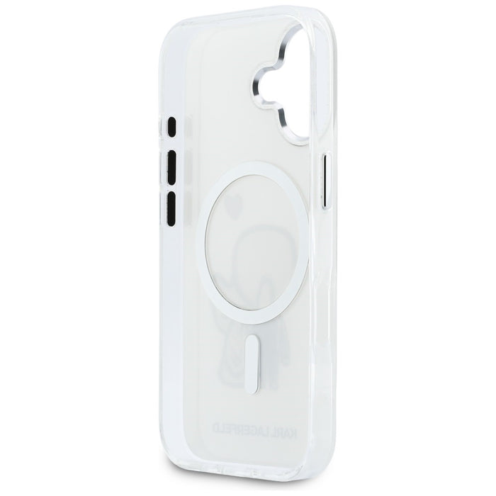 Кейс Karl Lagerfeld Karl & Choupette Back MagSafe за iPhone 17 - прозрачен
