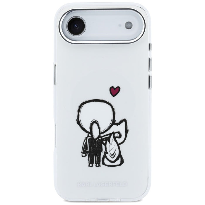 Кейс Karl Lagerfeld Karl & Choupette Back MagSafe за iPhone Air - прозрачен