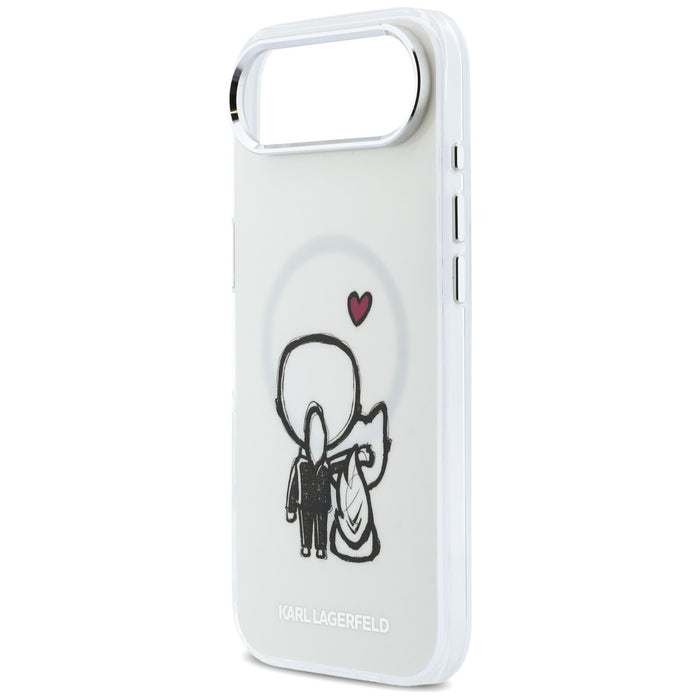Кейс Karl Lagerfeld Karl & Choupette Back MagSafe за iPhone Air - прозрачен