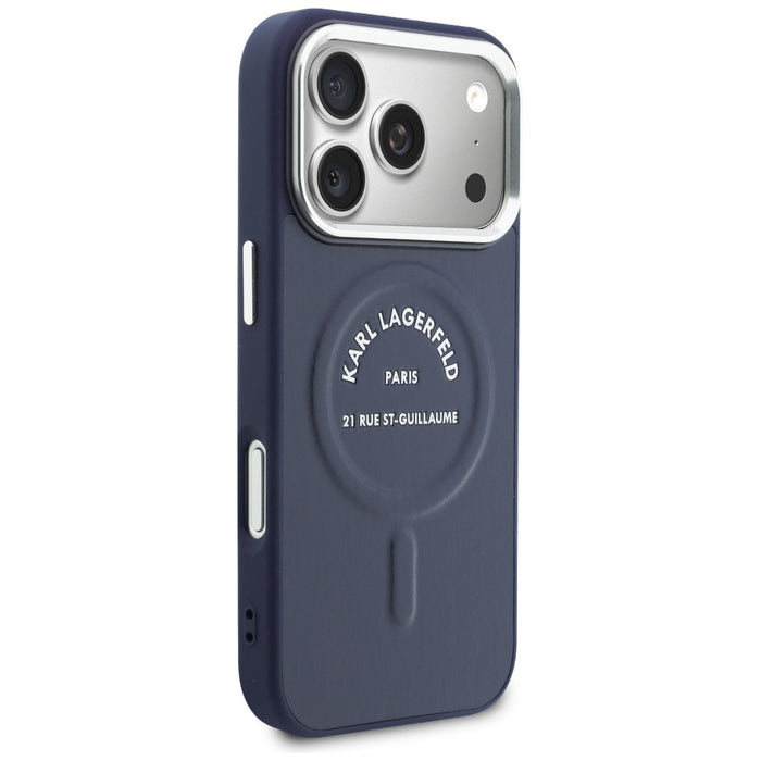 Кейс Karl Lagerfeld Karl RSG Logo MagSafe за iPhone 17 Pro - син