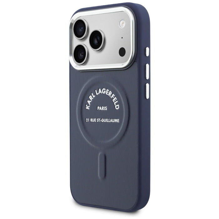 Кейс Karl Lagerfeld Karl RSG Logo MagSafe за iPhone 17 Pro - син