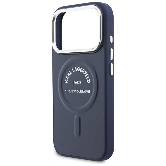 Кейс Karl Lagerfeld Karl RSG Logo MagSafe за iPhone 17 Pro - син