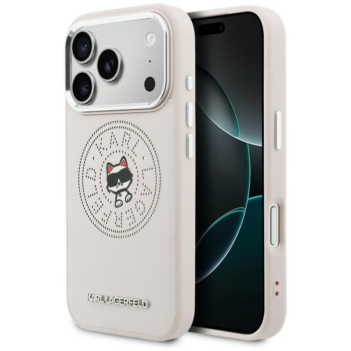 Кейс Karl Lagerfeld Point & Choupette Sketch MagSafe за iPhone 17 Pro Max - розов