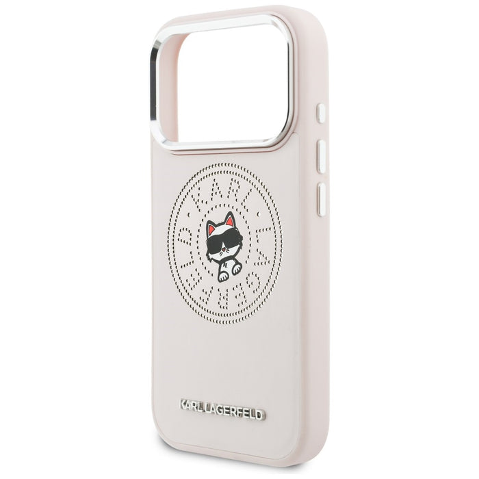 Кейс Karl Lagerfeld Point & Choupette Sketch MagSafe за iPhone 17 Pro Max - розов