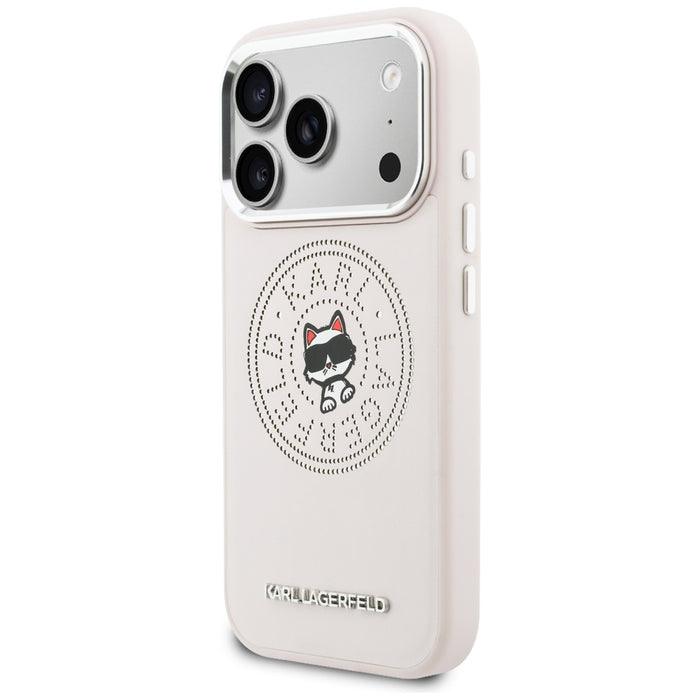 Кейс Karl Lagerfeld Point & Choupette Sketch MagSafe за iPhone 17 Pro Max - розов