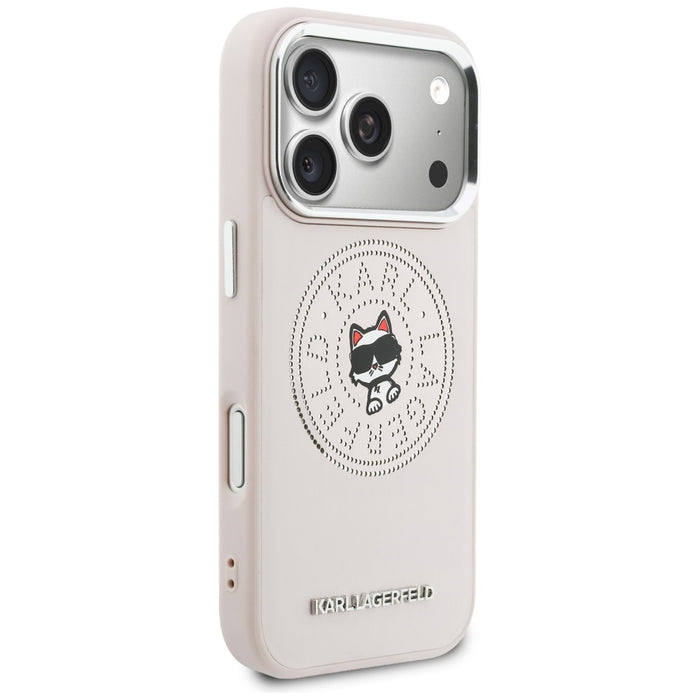 Кейс Karl Lagerfeld Point & Choupette Sketch MagSafe за iPhone 17 Pro Max - розов