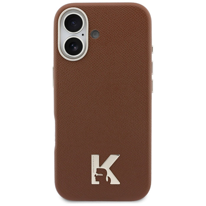Кейс Karl Lagerfeld с лого на Karl Head за iPhone 17 - кафяв