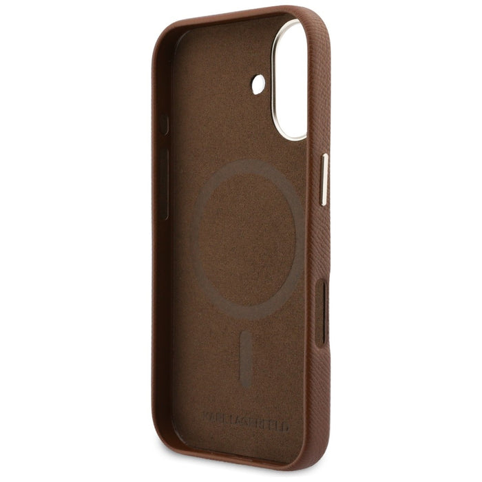Кейс Karl Lagerfeld с лого на Karl Head за iPhone 17 - кафяв