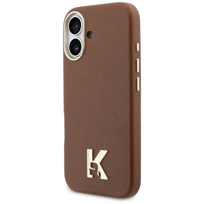 Кейс Karl Lagerfeld с лого на Karl Head за iPhone 17 - кафяв