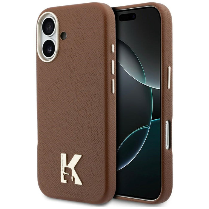 Кейс Karl Lagerfeld с лого на Karl Head за iPhone 17 - кафяв