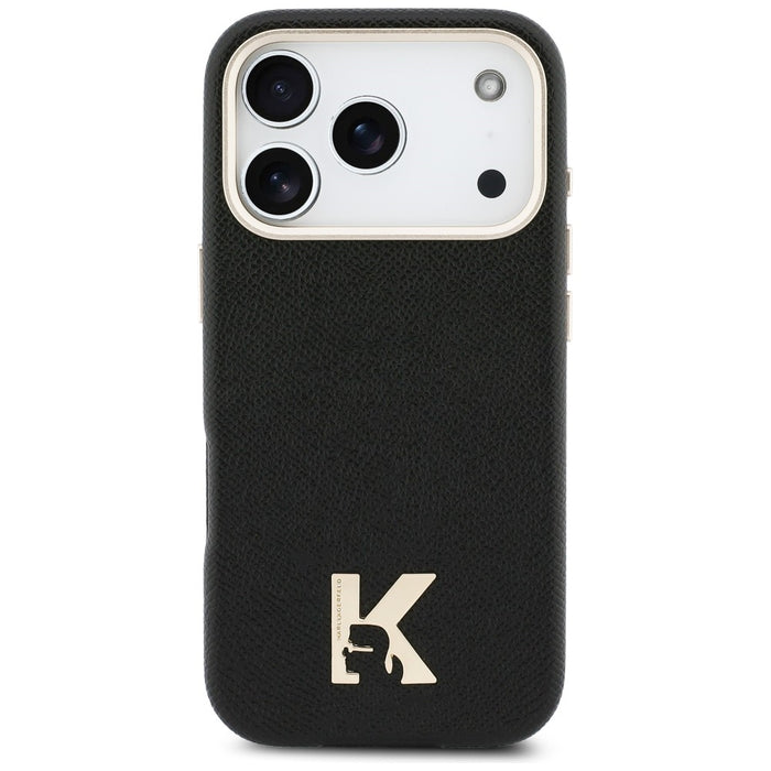 Кейс Karl Lagerfeld с лого на Karl Head за iPhone 17 Pro - черен