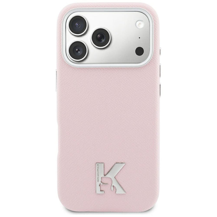 Кейс MagSafe с лого на Karl Lagerfeld за iPhone 17 - розов