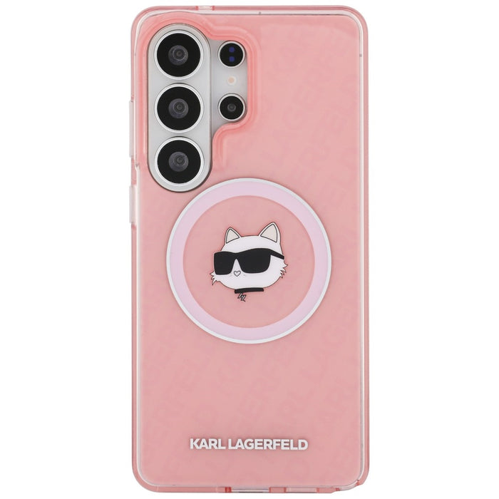 Калъф Karl Lagerfeld IML Repeated Choupette MagSafe за Samsung Galaxy S26 Ultra - розов