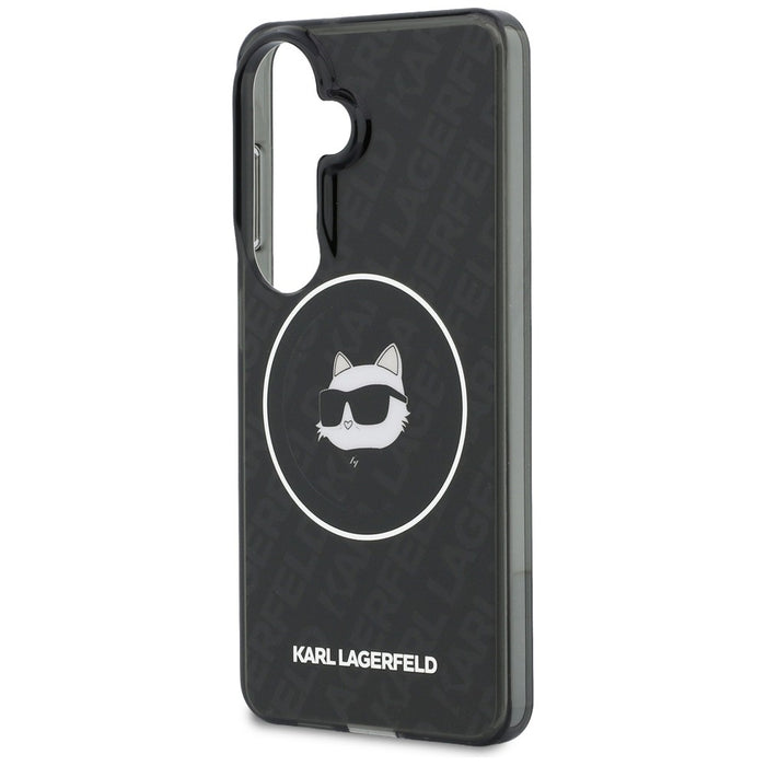 Кейс Karl Lagerfeld IML Repeated Choupette MagSafe за Samsung Galaxy S26 - черен