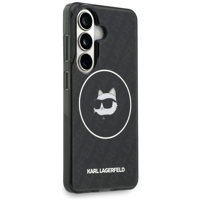 Кейс Karl Lagerfeld IML Repeated Choupette MagSafe за Samsung Galaxy S26 - черен