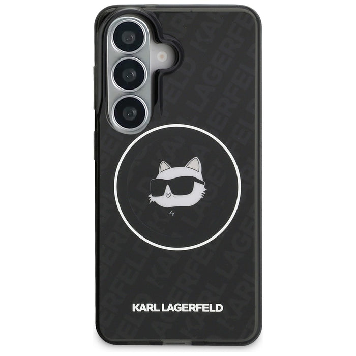 Кейс Karl Lagerfeld IML Repeated Choupette MagSafe за Samsung Galaxy S26 - черен
