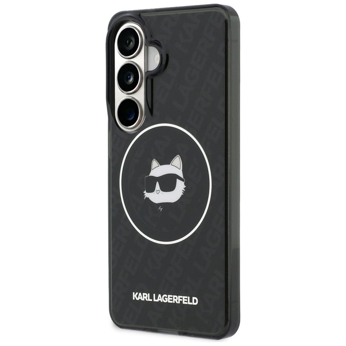 Кейс Karl Lagerfeld IML Repeated Choupette MagSafe за Samsung Galaxy S26 - черен