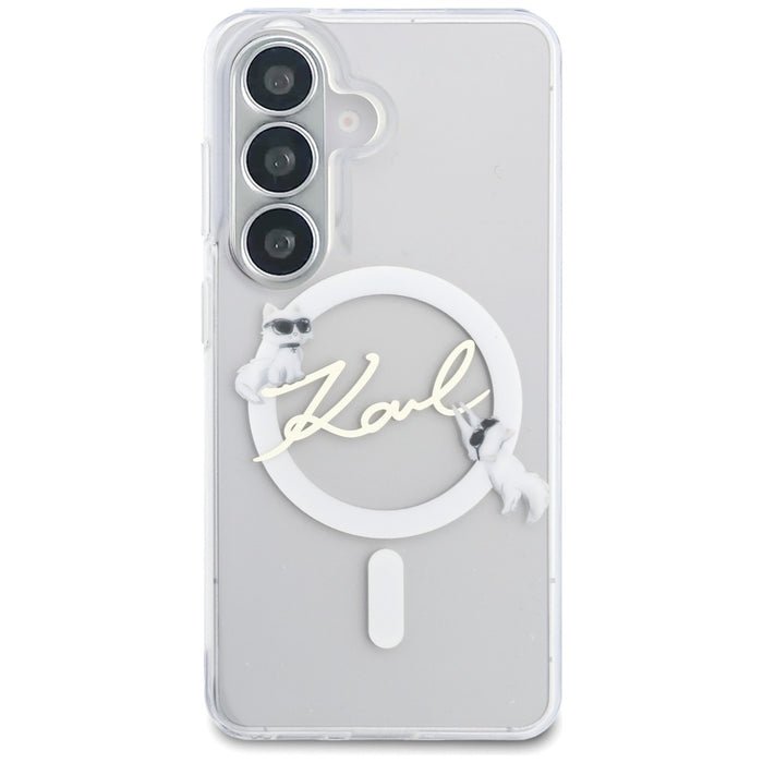Кейс Karl Lagerfeld IML KC Script MagSafe за Samsung Galaxy S26 - прозрачен
