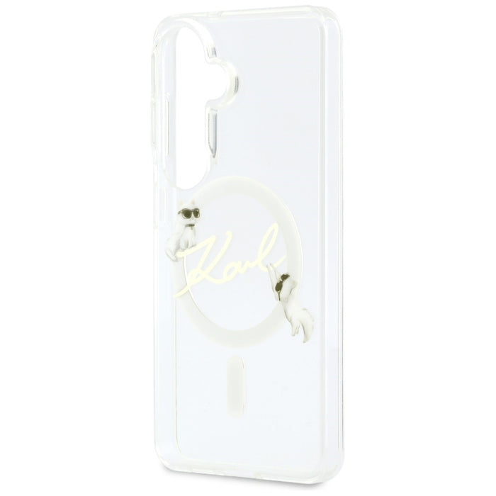 Кейс Karl Lagerfeld IML KC Script MagSafe за Samsung Galaxy S26 - прозрачен