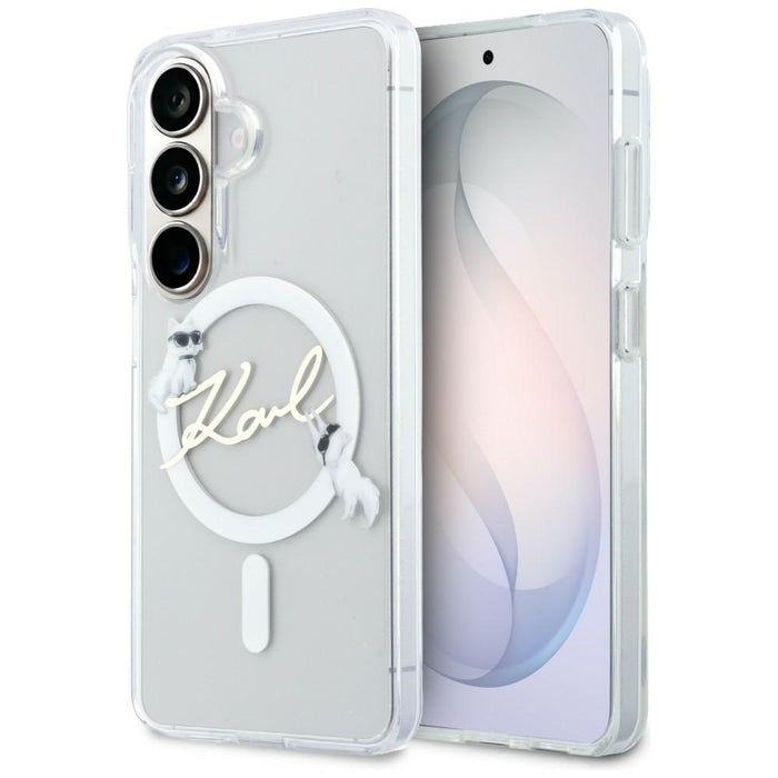 Кейс Karl Lagerfeld IML KC Script MagSafe за Samsung Galaxy S26 - прозрачен