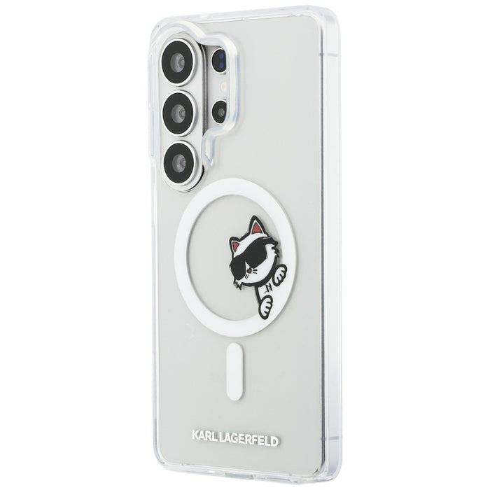 Кейс Karl Lagerfeld IML Peekaboo Choupette MagSafe за Samsung Galaxy S26 Ultra - прозрачен