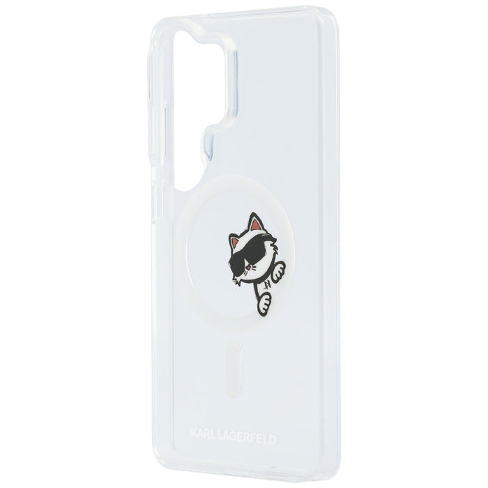 Кейс Karl Lagerfeld IML Peekaboo Choupette MagSafe за Samsung Galaxy S26 Ultra - прозрачен