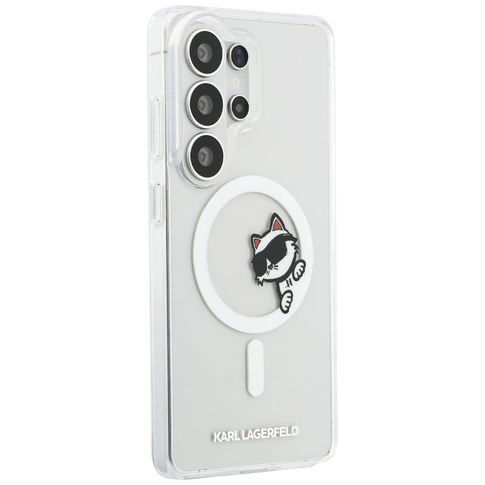 Кейс Karl Lagerfeld IML Peekaboo Choupette MagSafe за Samsung Galaxy S26 Ultra - прозрачен