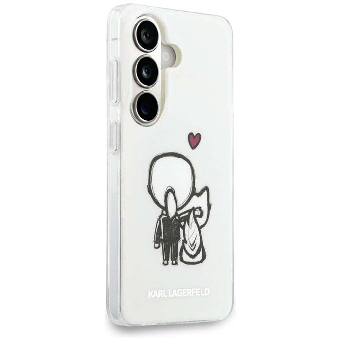 Кейс Karl Lagerfeld IML Karl&Choupette MagSafe за Samsung Galaxy S26 - прозрачен